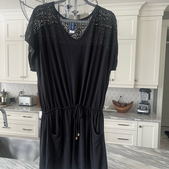 SWIMSUITS FOR 🌴🧉ALL resort 🌴🧉wear cover up top size 14/16 black cute! 🌴🧉 - Picture 15 of 17